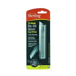 STERLING 9mm Small Snap-Off Blade (x10) - carded