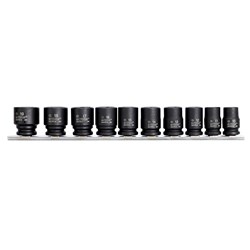 10 Piece | Action 3/8" Drive 6-Point Metric Standard Magnetic Impact Socket Set