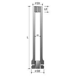 27mm 1/2" Drive 6-Point Metric Impact Tube Socket - 250mm
