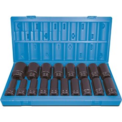 18 Pieces 3/4 Drive 6-Point Metric Deep Socket Set