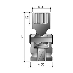 21mm 3/8" Drive 6-Point Metric Standard Universal Impact Socket