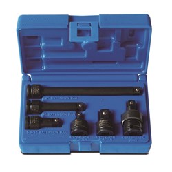 6 Piece 3/8 Drive Accessory Set Adapter & Extensions Set