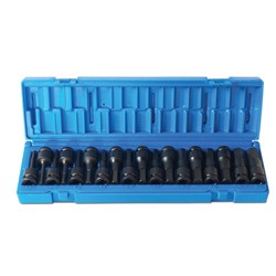 18 Piece 1/2 Drive Hex Driver Metric & Imperial Set