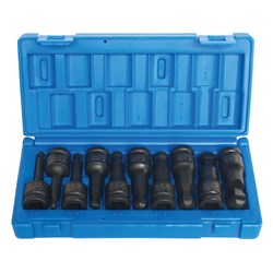 10 Piece 1/2 Drive Hex Driver Imperial Ball-end Set