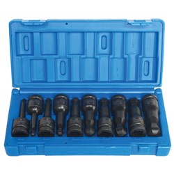 10 Piece 1/2 Drive Hex Driver Metric Ball-end Set