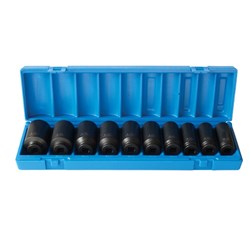 10 Pieces 1/2 Drive 6-Point Metric Deep Socket Set