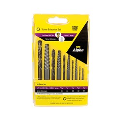 10 Piece Screw Extractor & L/H Cobalt Drill Set