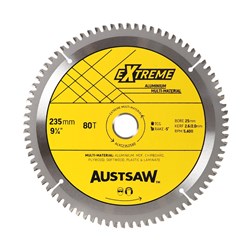 Austsaw - 235mm (9 1/4in) Aluminium Blade Triple Chip - 25/16mm Bore - 80 Teeth