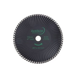 Austsaw - 115mm (4.5in) Diamond Blade Super Turbo Wave - 22.2mm Bore - Super Turbo