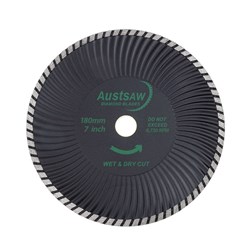 Austsaw - 185mm (7in) Diamond Blade Super Turbo Wave - 22.2/20mm Bore - Super Turbo