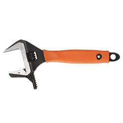 Wide Jaw Wrench Reversable 200mm (8'') Safety Nose with Orange Grip