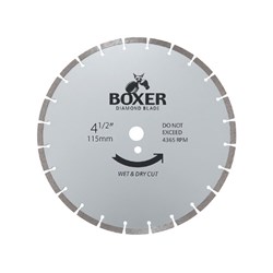 Austsaw/Boxer - 115mm (4.5in) Diamond Blade Boxer Segmented - 22.2mm Bore - Segmented