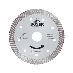 Austsaw/Boxer - 115mm (4.5in) Diamond Blade Boxer Ultra Thin - 22.2mm Bore - Ultra Thin