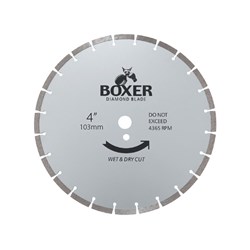 Austsaw/Boxer - 103mm (4in) Diamond Blade Boxer Segmented - 16mm Bore - Segmented