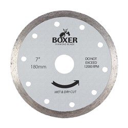 Austsaw/Boxer - 185mm (7in) Diamond Blade Boxer Continuous Rim - 22.2/20mm Bore - Continuous