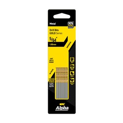 5/64in (1.98mm) Jobber Drill Bit - Gold Series 10 pce Trade Pack