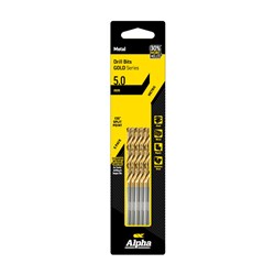 5mm Jobber Drill Bit - Gold Series 5 pce Trade Pack