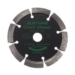 Austsaw - 105mm (4in) Diamond Blade Crack Chaser V Point - 16mm Bore - V Shape