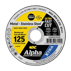 XTRA Cutting Disc 125 x 1.0mm | Carded 10 Pack