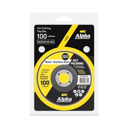 Felt Polishing Flap Disc 100mm Medium D5-H40 Carded (Pk 1)