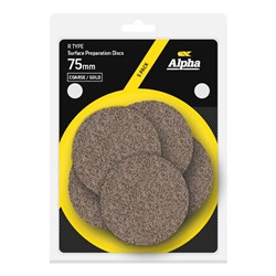 Surface Prep Disc R Type 75mm Coarse / Gold Carded (Pk 5)