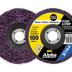 Clean & Strip Disc 100mm Purple ultra XTRA Carded