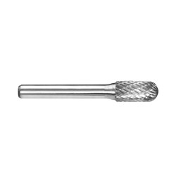 3/8in Cylindrical Ball Nose Carbide Burr Carded