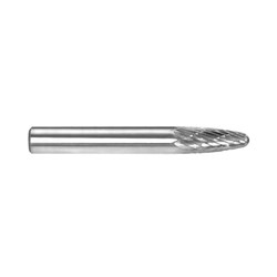 1/4in Tree Radius Nose Carbide Burr Carded