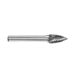 3/8in Tree Pointed Nose Carbide Burr Carded
