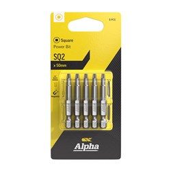 SQ2 x 50mm Power Bit Carded | 5 Pack