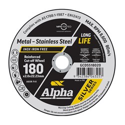 Cutting Disc 180 x 2mm Silver Series Bulk