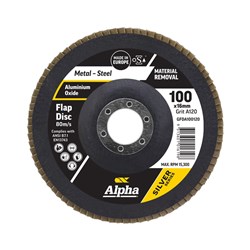 Flap Disc 100mm A120 Grit | Alox Silver Series Bulk