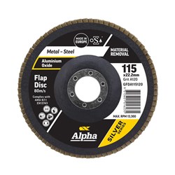 Flap Disc 115mm A120 Grit | Alox Silver Series Bulk