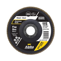 Flap Disc 115mm A80 Grit | Alox Silver Series Bulk