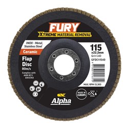 Fury Ceramic Flap Disc | 115mm C40 Grit