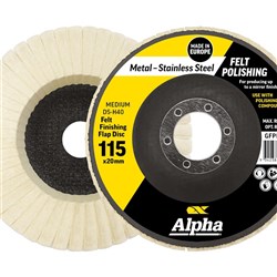 Felt Polishing Flap Disc 115mm Medium D5-H40 Bulk