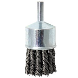 Knot Wire End Brush 30mm with 1/4in Mandrel Shank