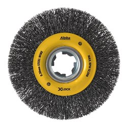 Alpha Wheel Brush X-Lock 125mm Steel Wire | 0.30mm Crimped