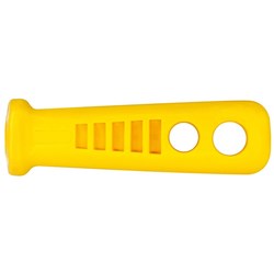 File Handle Plastic - Suits Round 200mm Files Yellow Bulk