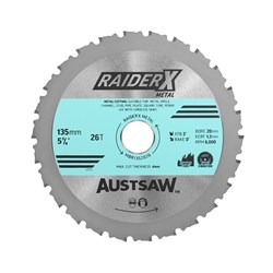 Austsaw RaiderX Metal Blade 135mm x 20 x 26T