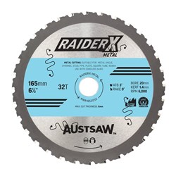Austsaw RaiderX Metal Blade 165mm x 20 x 32T