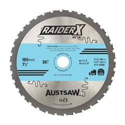 Austsaw RaiderX Metal Blade 185mm x 20 x 36T