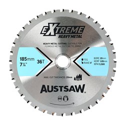 Austsaw Extreme Heavy Metal Blade | 185mm x 20 x 36T