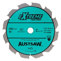 Austsaw - 250mm (10in) Polycrystalline Diamond Blade - 25.4mm Bore - 6PCD6TCT Teeth