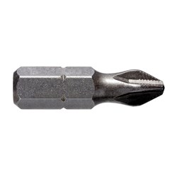 PH1 x 25mm Phillips Ribbed Insert Bit