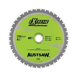 Austsaw - 210mm (8in) Rotary Hacksaw Blade - 25mm Bore - 40 Teeth