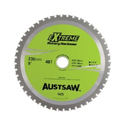 Austsaw - 230mm (9in) Rotary Hacksaw Blade - 25mm Bore - 48 Teeth