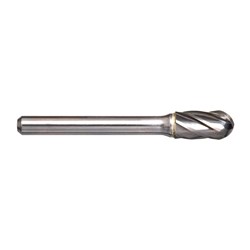 1/4in Cylindrical Ball Nose Aluminium Cut Carbide Burr