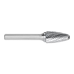 3/8in Tree Radius Nose Carbide Burr | Silver Series