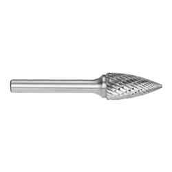 1/2in Tree Pointed Nose Carbide Burr | Silver Series
